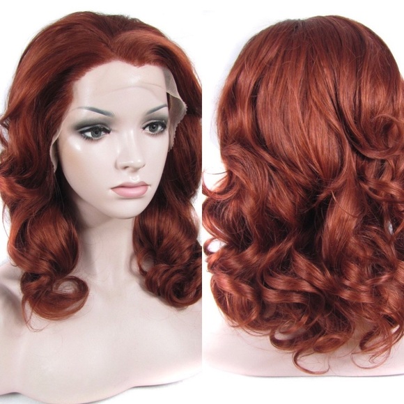 ♥️SCARLETT 16” AUBURN RED LACE FRONT WIG *NWT*♥️ main image 5
